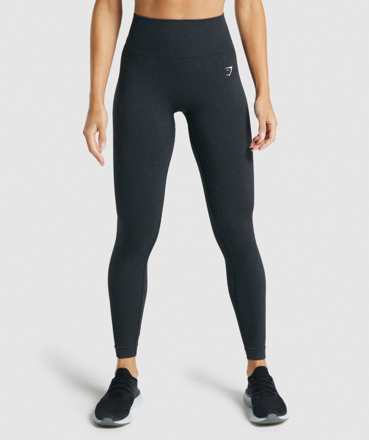 Adaptează Jambiere Fără Sudură, Negru-mineral, Gymshark