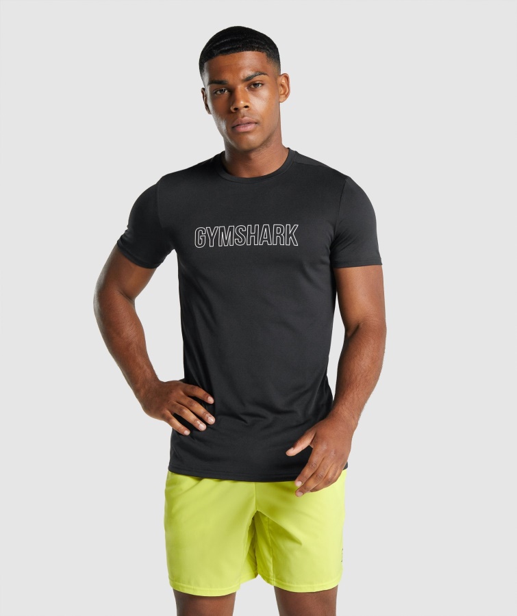 Tricou Grafic Gymshark Arrival Negru