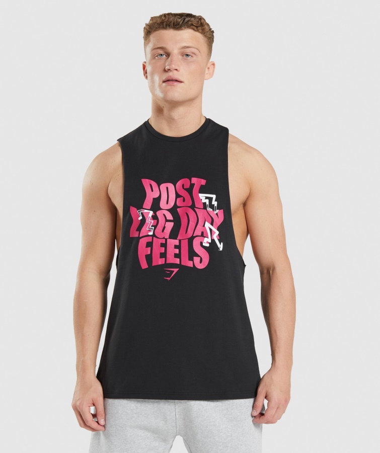 Rezervor Gymshark Black Leg Day Drop Arm