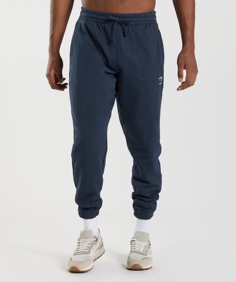 Pantaloni De Jogging Supradimensionati Gymshark Essential Bleumarin