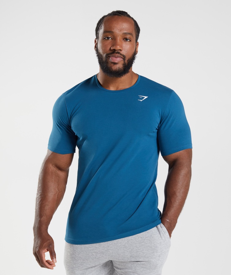Tricou Esential Gymshark Albastru Atlantic