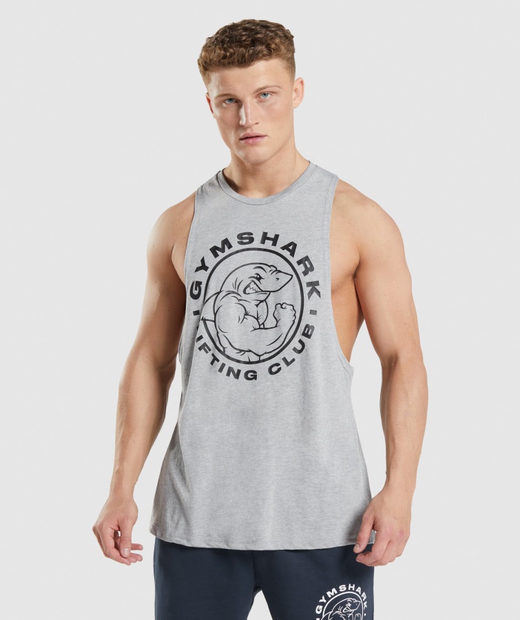 Rezervor Gymshark Gri Deschis Core Marl Legacy Drop Arm
