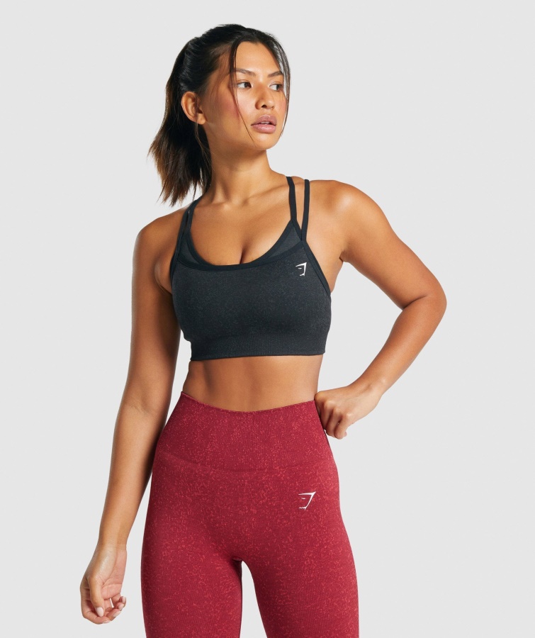 Sutien Sport Gymshark Mineral-negru Adapt Fleck Fără Cusături