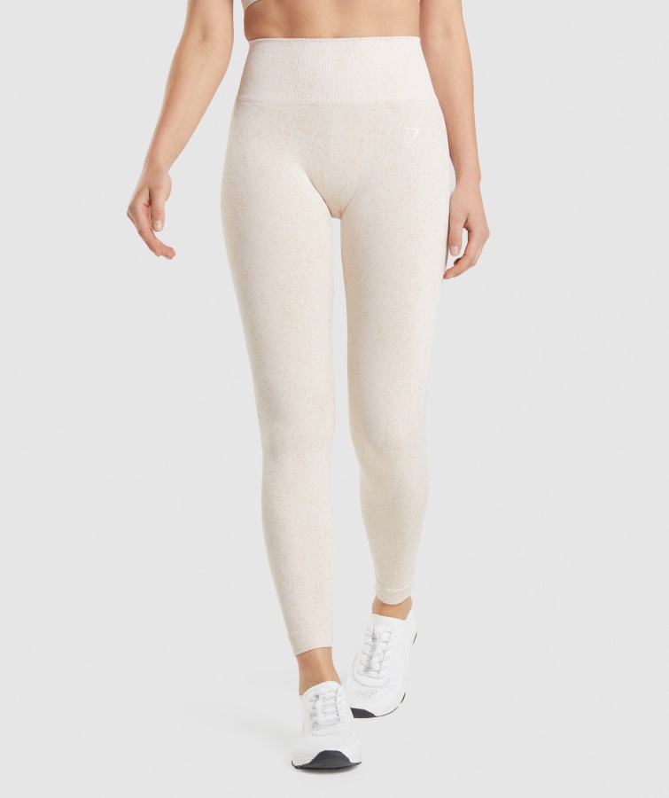 Leggings Fără Cusături Gymshark Mineral-cocos White Adapt Fleck