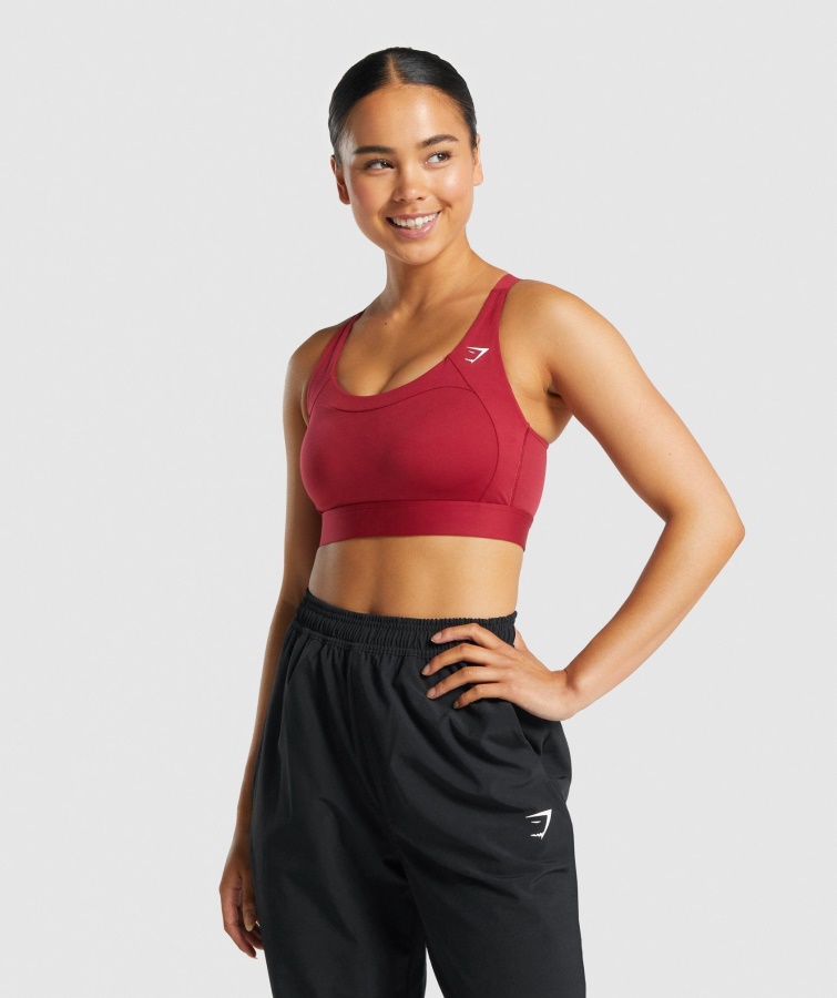 Sutien Sport Gymshark Racer Spate Burgundy