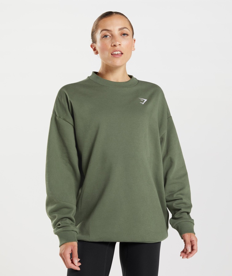 Hanorac Supradimensionat Gymshark Training Core Olive
