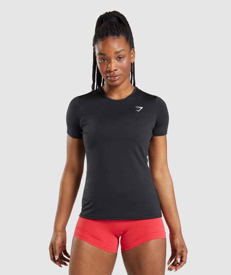 Tricou De Antrenament Gymshark Negru