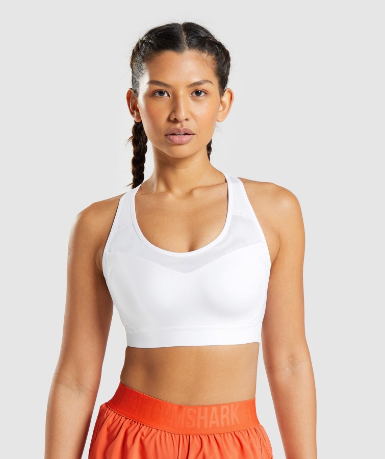 Sutien Sport Gymshark Alb Cu Spatele Deschis