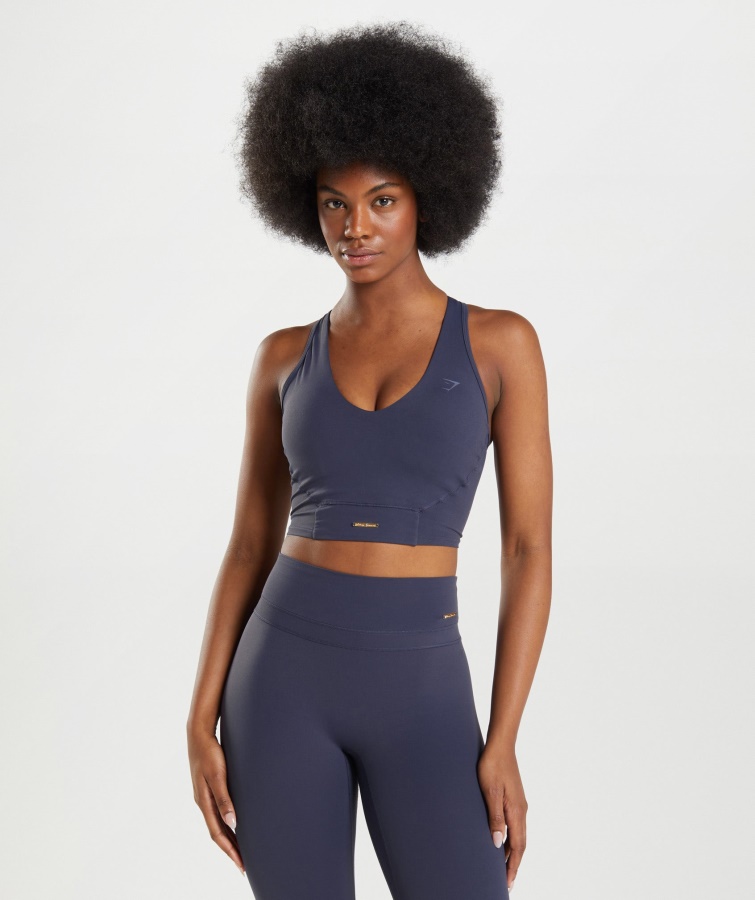 Gymshark Whitney Crop Tank Indigo Bleumarin