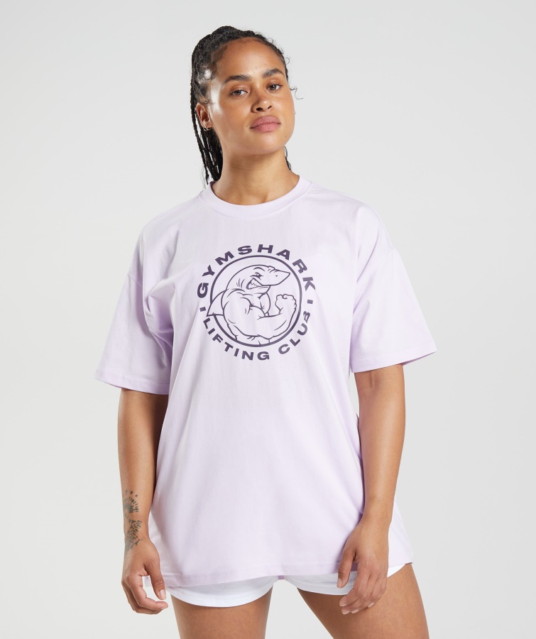 Tricou Supradimensionat Legacy Decolorat Liliac Gymshark